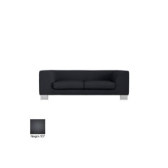 Sofá salas de espera TERMO, 2 plazas, patas de acero, tapizado polipiel