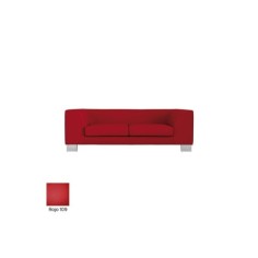 Sofá salas de espera TERMO, 2 plazas, patas de acero, tapizado polipiel