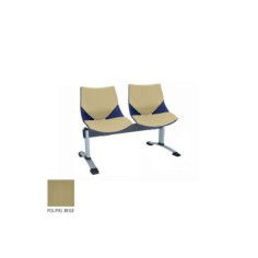 Bancada modelo Shell tapizada de 2 plazas