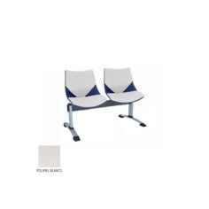 Bancada modelo Shell tapizada de 2 plazas