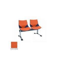 Bancada modelo Shell tapizada de 2 plazas