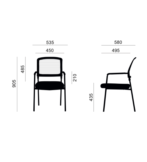 Pack 4 Sillas confidente apilable modelo NAIROBI de Euromof, blanca Sillería Euromof - 2 Pack 4 Sillas confidente apilable modelo NAIROBI de Euromof, blanca Sillería Euromof - 2