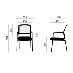Pack 4 Sillas confidente apilable modelo NAIROBI de Euromof, blanca Sillería Euromof - 2 Pack 4 Sillas confidente apilable modelo NAIROBI de Euromof, blanca Sillería Euromof - 2