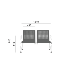 Bancada 2 plazas Hawai de Euromof Sillería Euromof - 3