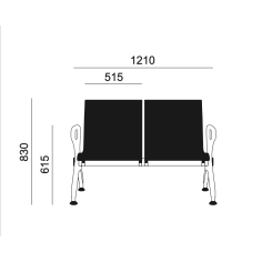 Bancada 2 plazas Bombay de Euromof Sillería Euromof - 3