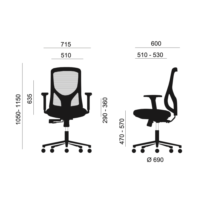 Silla ergonómica de oficina NANTES de Euromof, en acabado blanco Sillería Euromof - 6