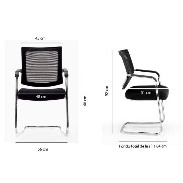 Pack de 4 Sillas confidente DALLAS BLANCAS de Euromof Sillería Euromof - 6