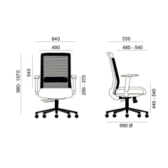 Silla ergonómica modelo Niza Cabezal de Euromof Blanca Sillería Euromof - 4