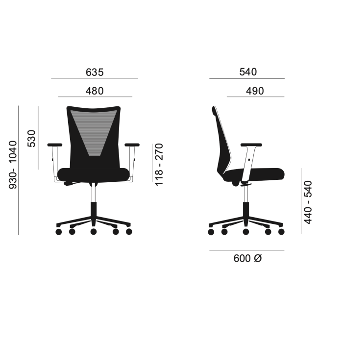 Silla de oficina TIRANA Negra de Euromof Sillería Euromof - 4