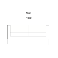 Sofá para sala de espera CAIRO 2 plazas de Euromof Sillería Euromof - 4
