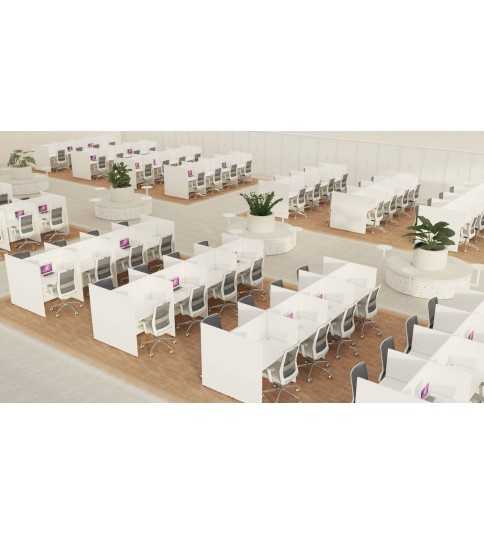 Módulo Call Center 3 puestos separador melamina DE EUROMOF Mobiliario Nacional Euromof - 7 Módulo Call Center 3 puestos separador melamina DE EUROMOF Mobiliario Nacional Euromof - 7