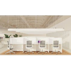 Módulo Call Center 6 puestos con separador melamina DE EUROMOF Mobiliario Nacional Euromof - 9