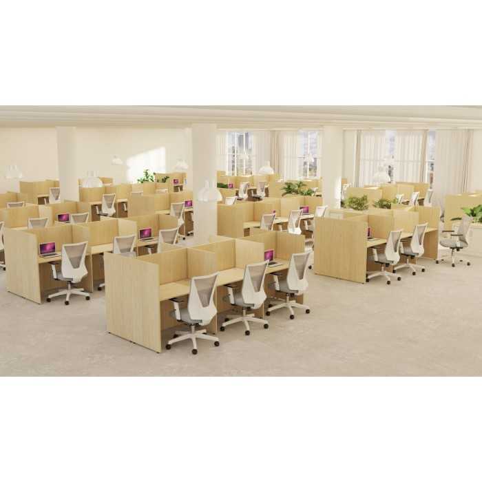 Módulo Call Center 6 puestos con separador melamina DE EUROMOF Mobiliario Nacional Euromof - 10