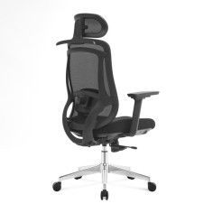Silla ergonómica de oficina Goya con respaldo de malla, cabezal y soporte lumbar  - 3