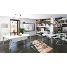 Mesa de despacho SENDA DE EUROMOF con ala y faldón