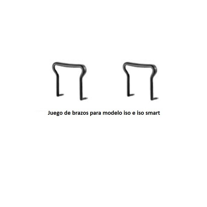 Silla confidente tapizada ISO con brazos estructura negra