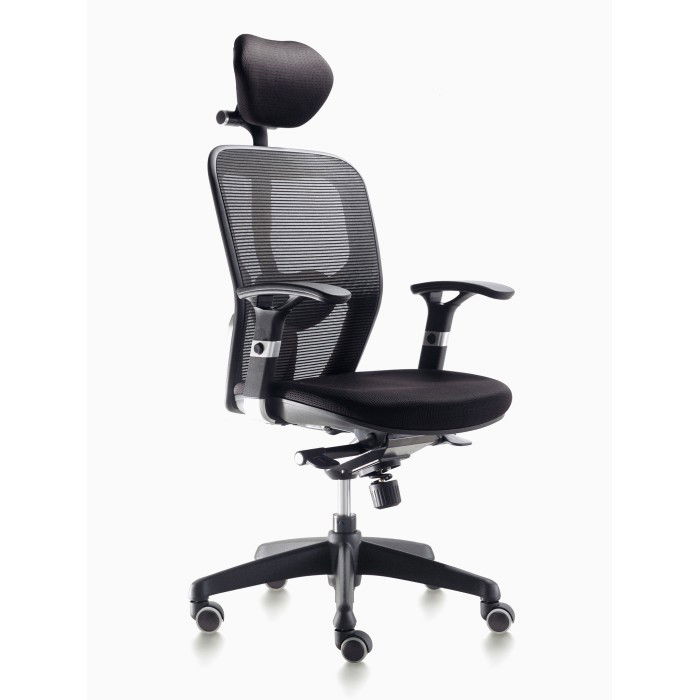 Silla ergonómica de oficina BOSTON con cabecero y trasla de Euromof