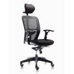 Silla ergonómica de oficina BOSTON con cabecero y trasla de Euromof
