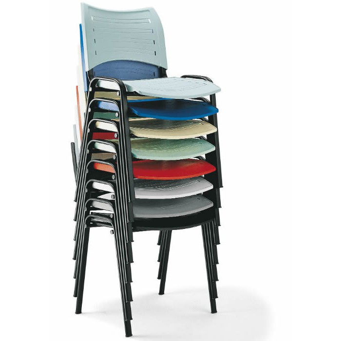 Silla confidente ISO Smart Tapizada, patas grises