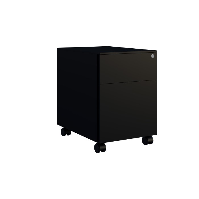 Cajonera metálica ATENAS de Euromof negra de cajón + archivo