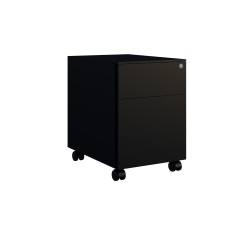 Cajonera metálica ATENAS de Euromof negra de cajón + archivo