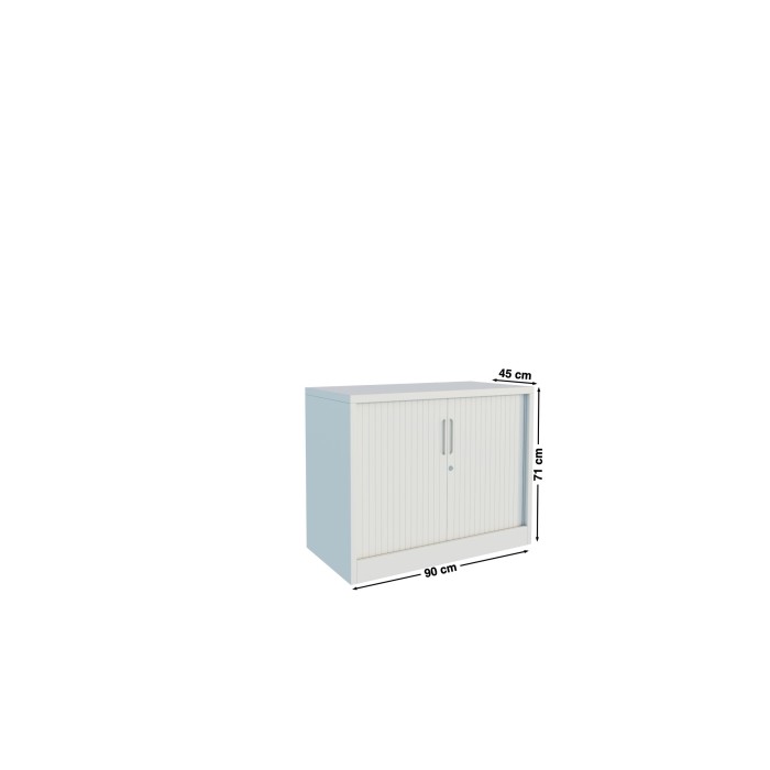 Armario metálico bajo 71 cm Austin negro de Euromof