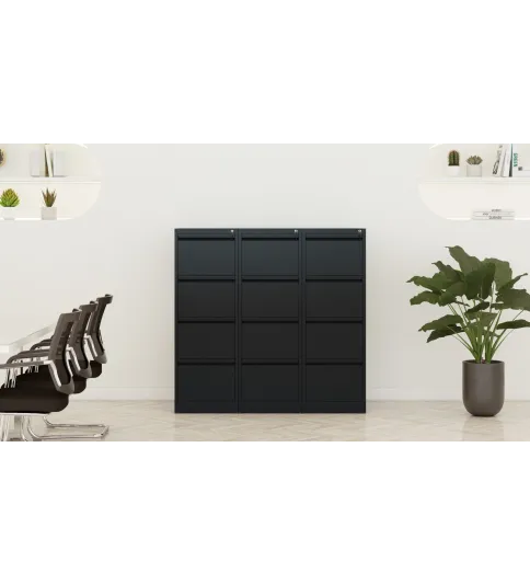 Archivador Metálico Modelo Denver 4 cajones negro de Euromof
