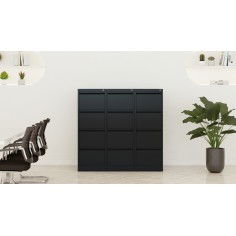 Archivador Metálico Modelo Denver 4 cajones negro de Euromof