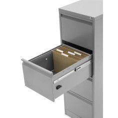 Archivador Metálico Modelo Denver 4 cajones negro de Euromof