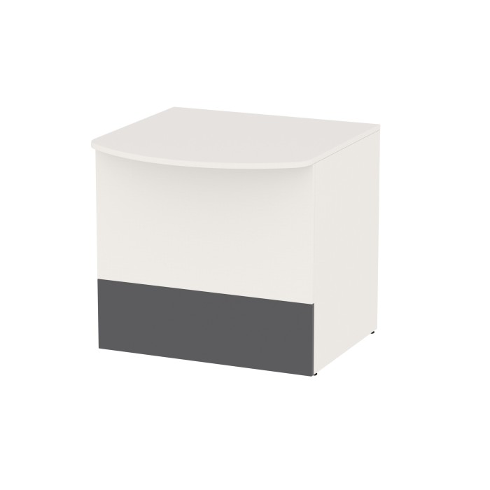 Mueble Mostrador Mobi 200cm Blanco y Grafito Izda | Mobiocasión