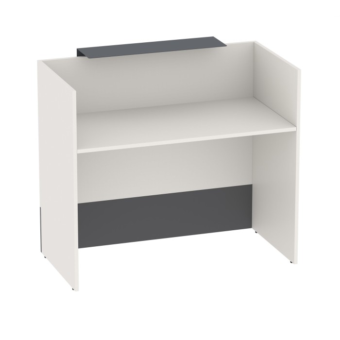 Mostrador para Tiendas Mobi Blanco 240 cm y Grafito | Mobiocasión