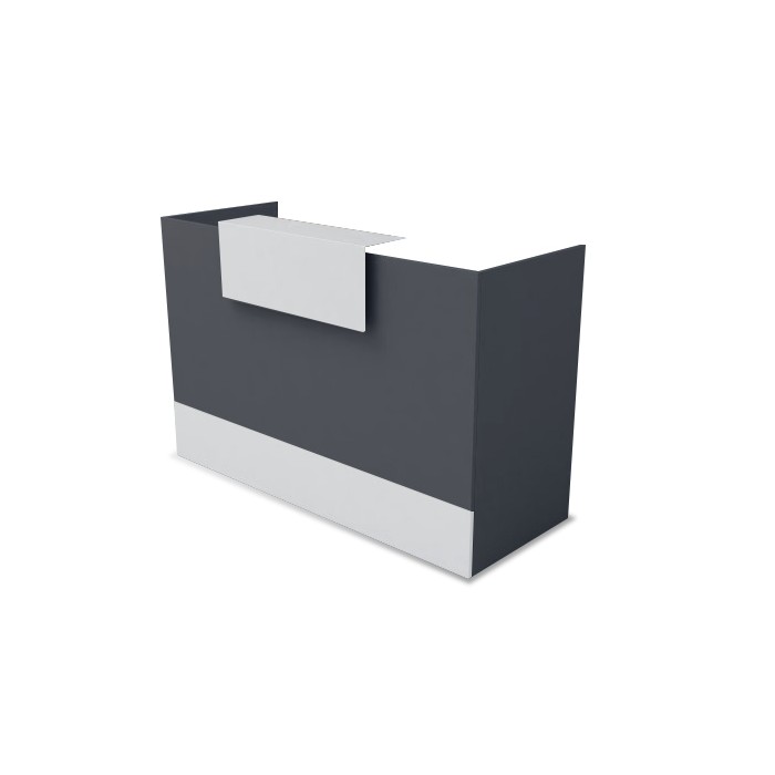 Mueble Mostrador Mobi 320cm Grafito y Blanco | Mobiocasión