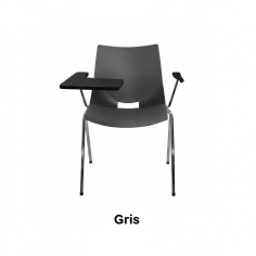 Silla colectividad Shell con pala abatible y brazo izquierdo