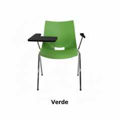 Silla colectividad Shell con pala abatible y brazo izquierdo