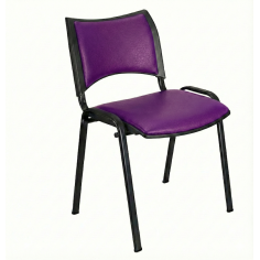 Silla confidente ISO Smart Tapizada, patas negras