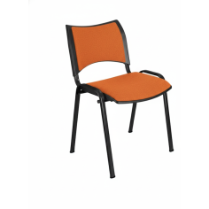 Silla confidente ISO Smart Tapizada, patas negras