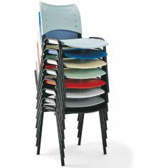 Silla confidente ISO Smart Tapizada, patas negras