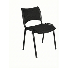 Silla confidente ISO Smart Tapizada, patas negras