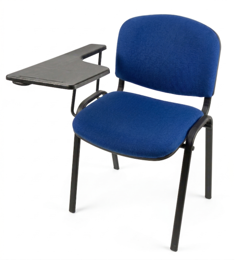 Silla confidente ISO tapizada con pala XL abatible