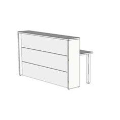 Mostrador de recepción WORK, recto, 3 paneles