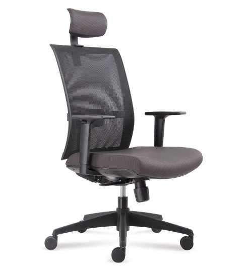 Silla ergonómica de oficina modelo VERONA de Vincolo, con cabezal, brazos regulables Silla ergonómica de oficina modelo VERONA de Vincolo, con cabezal, brazos regulables