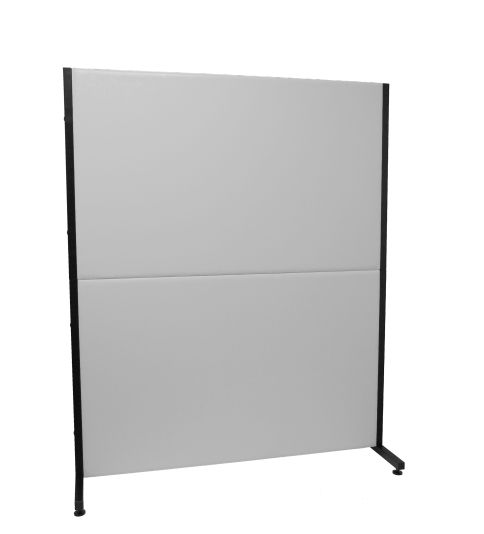 Biombo Arlanzon similpiel gris para oficinas