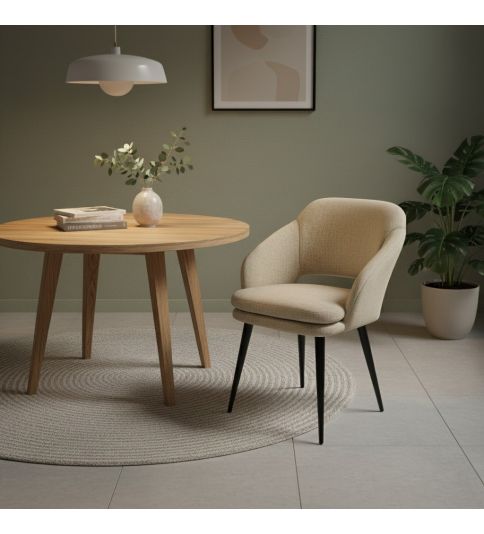 Silla Darro beige para sala de espera, diseño elegante
