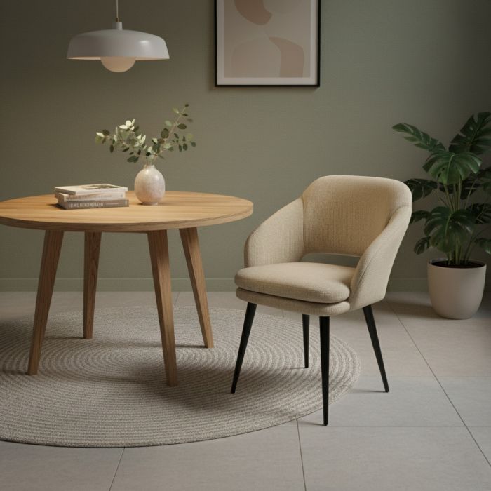 Silla Darro beige para sala de espera, diseño elegante