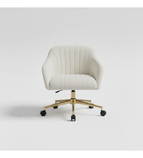 Silla Zujar: Elegancia en Terciopelo Blanco