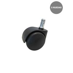 Kit de 5 ruedas de nailon 50 mm, uso moderado