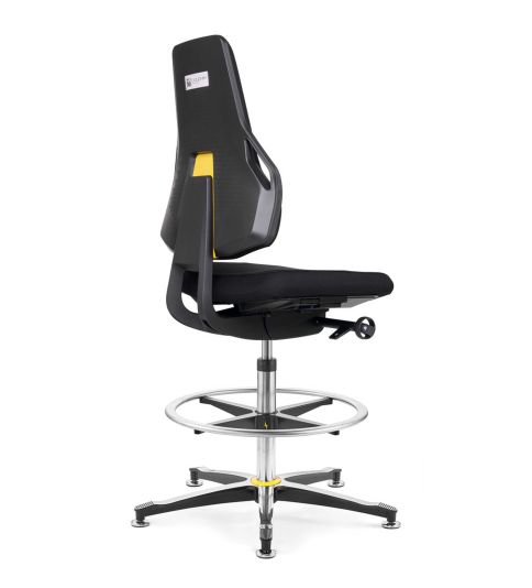 Taburete Almar ESD King Negro, antiestático y ergonómico
