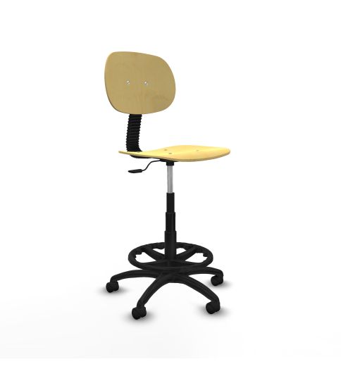 Taburete Arlan con respaldo ajustable