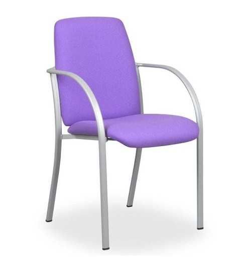 Silla confidente CARLES 4, anclaje recto, brazos fijos, gran acolchado Silla confidente CARLES 4, anclaje recto, brazos fijos, gran acolchado