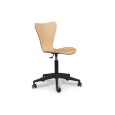 Silla de oficina VERTICE 3, giratoria con ruedas, madera, sin brazos Silla de oficina VERTICE 3, giratoria con ruedas, madera, sin brazos